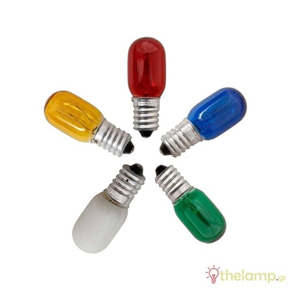 Λαμπάκι νυκτός διάφορα χρώματα 220-240V 3-5W E14