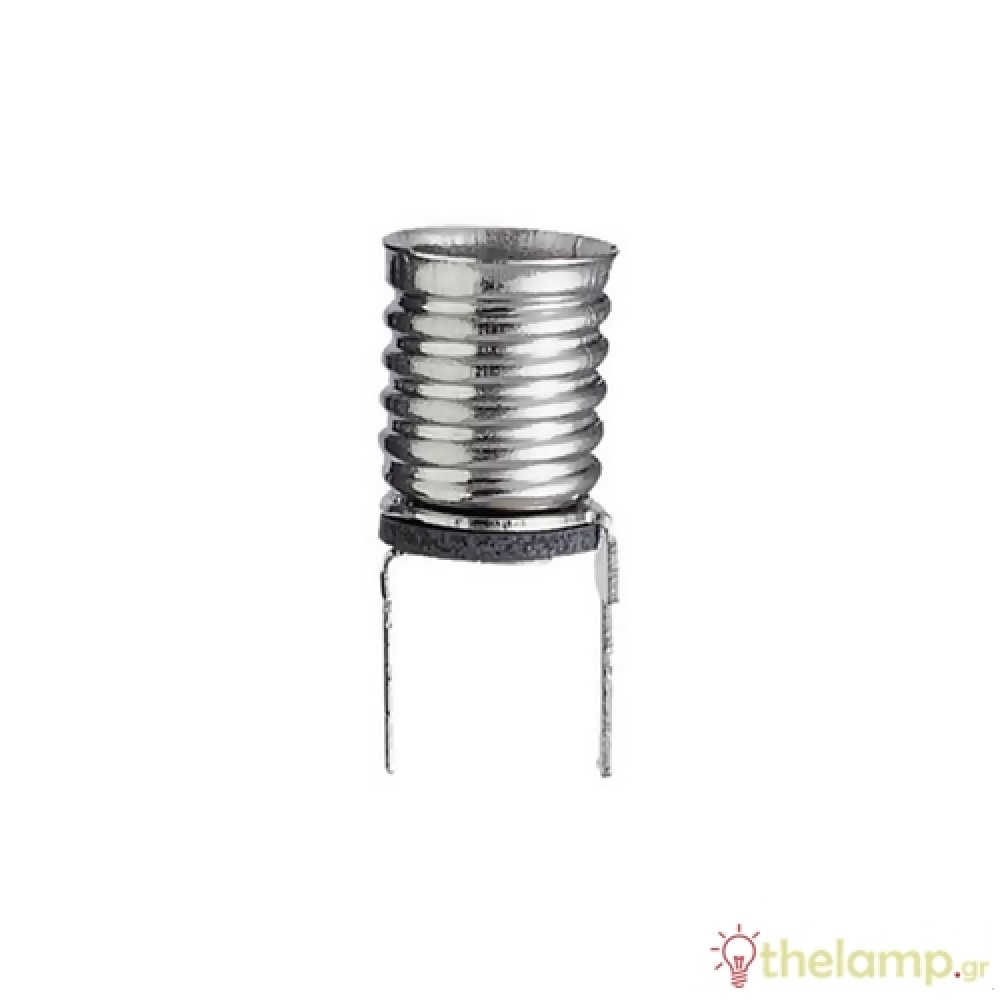 Ντουί E10 μεταλλικό με άκρα και βάση PCB