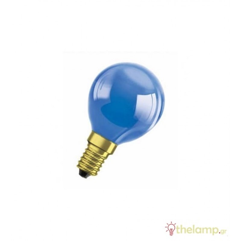 Λαμπτήρας πυράκτωσης 230V 25W E14 γλομπάκι  μπλέ Radium