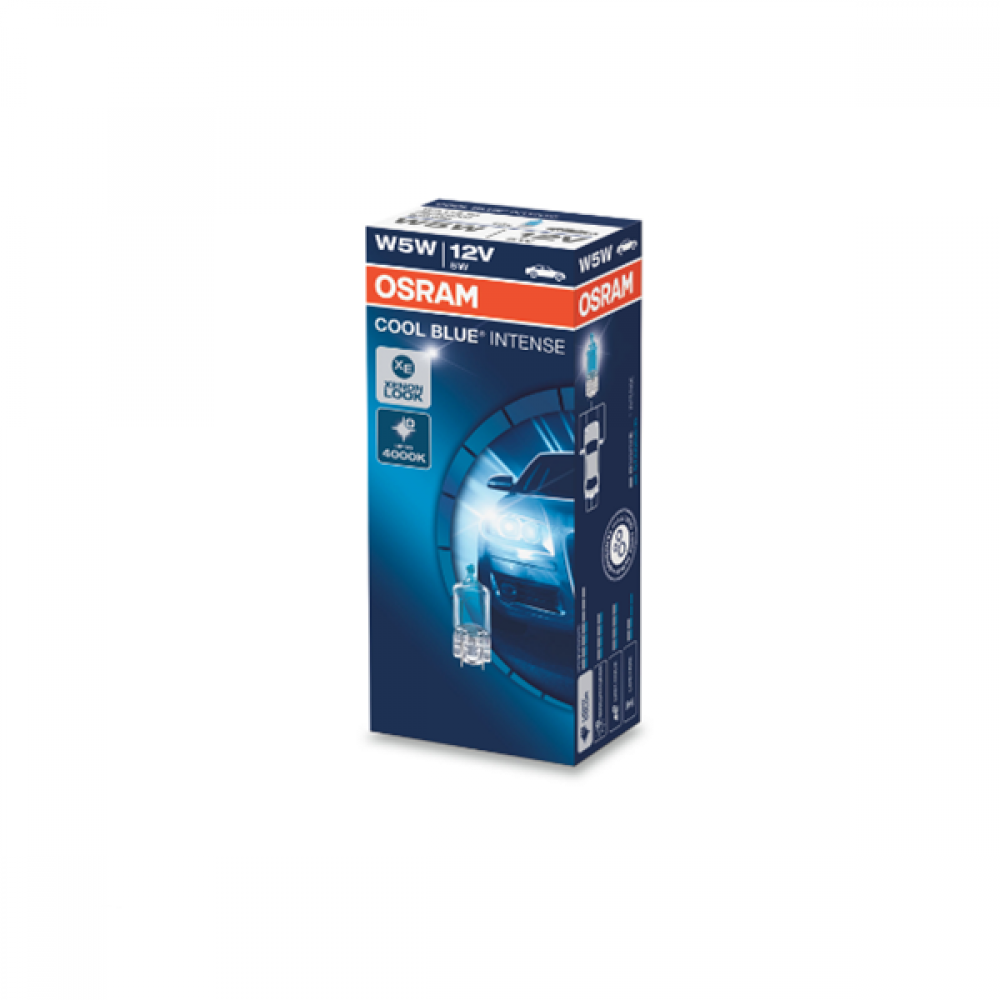 Osram 12V 5W W2.1x9.5d W5W +20% warm white 3700K Cool Blue Intense 2825HCBi