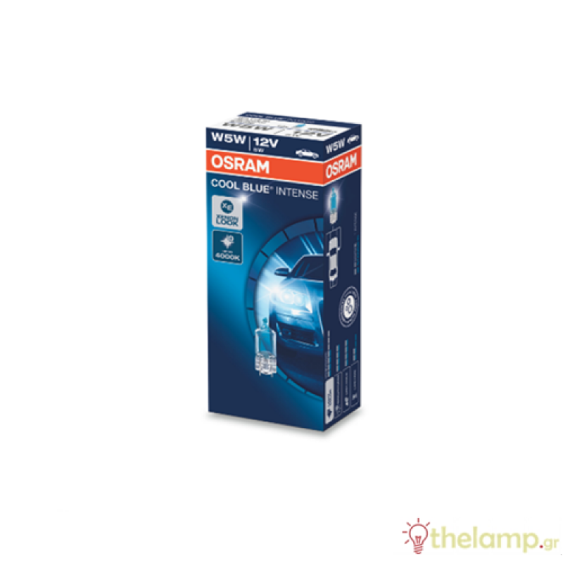 Osram 12V 5W W2.1x9.5d W5W +20% warm white 3700K Cool Blue Intense 2825HCBi