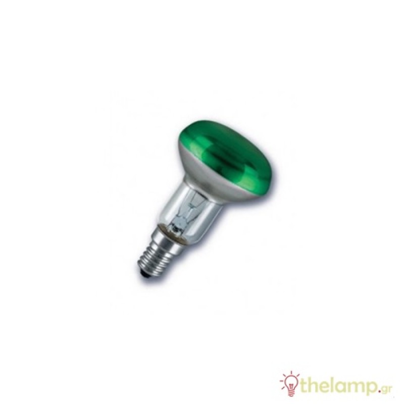Λαμπτήρας πυράκτωσης  καθρέπτου R50 230V 40W E14 πράσινος