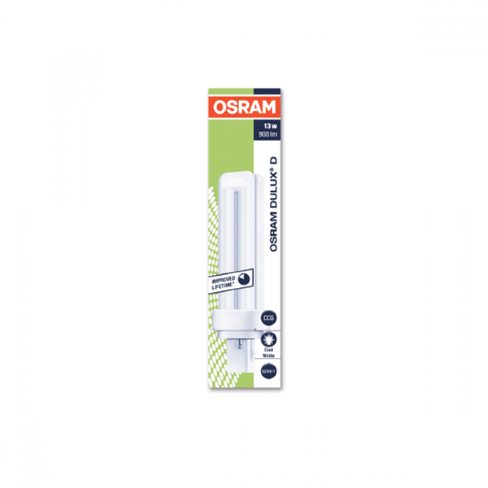 Fluorescent 13W/840 G24D-1 cool white 4000K Dulux D Osram