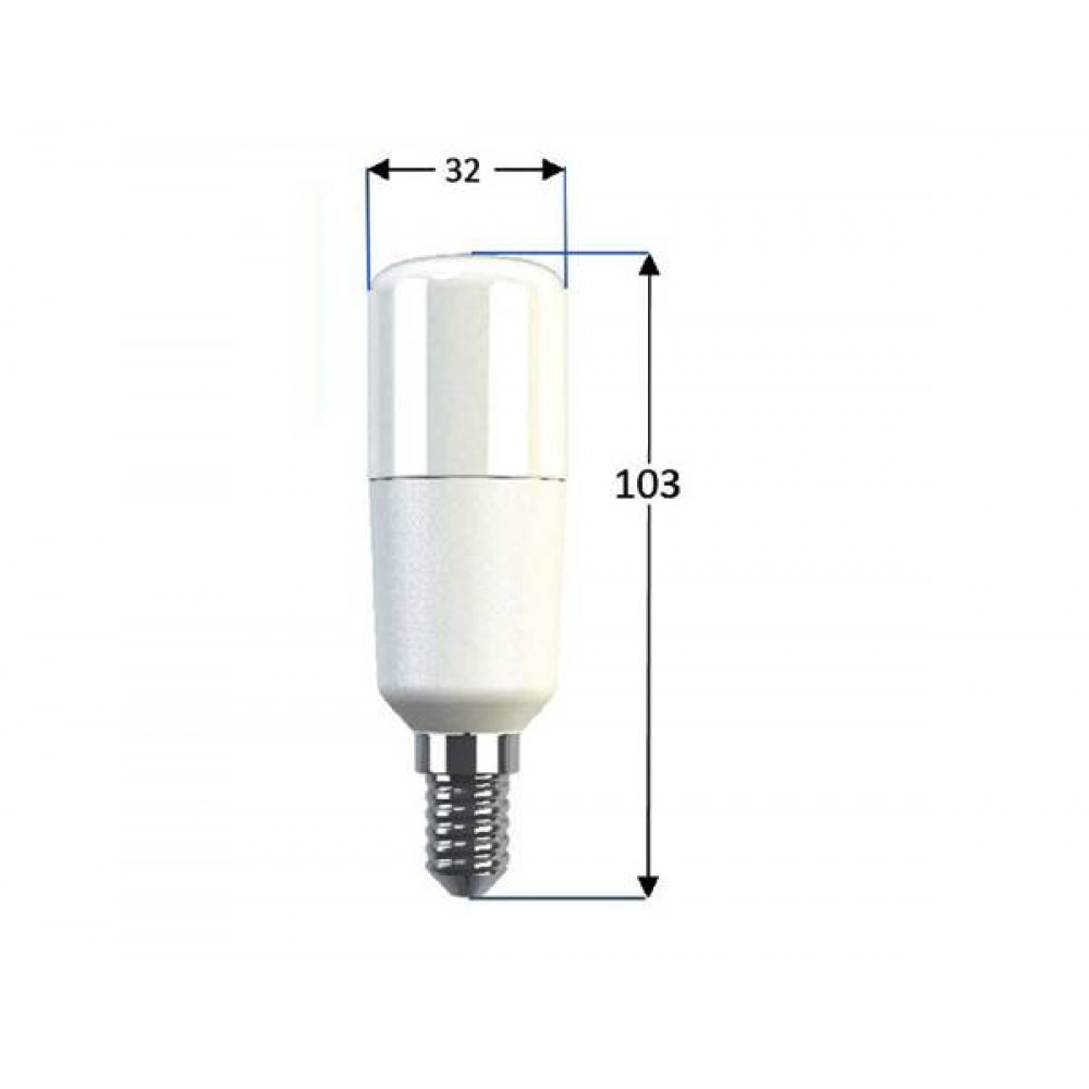 Led σωληνωτή T37 7W E14 100-240V warm white 3000Κ General Electric