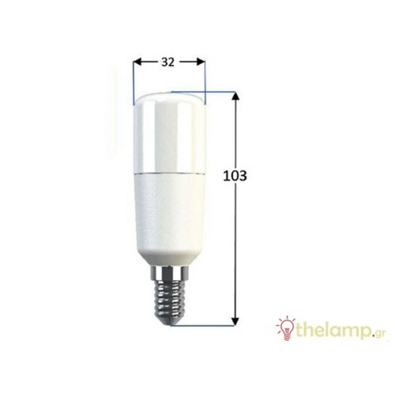 Led σωληνωτή T37 100-240V 7W E14 warm white 3000Κ General Electric