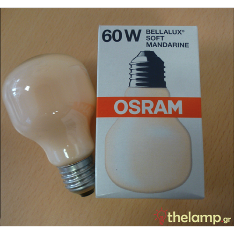 Λαμπτήρας πυράκτωσης Bella soft 230V 60W E27 T60 κόκκινος Osram