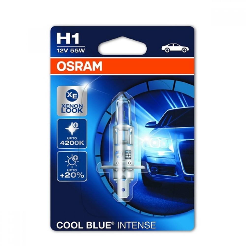 Osram 12V 55W P14.5s H1 +15% cool white 4200K Cool Blue Intense 64150CBi