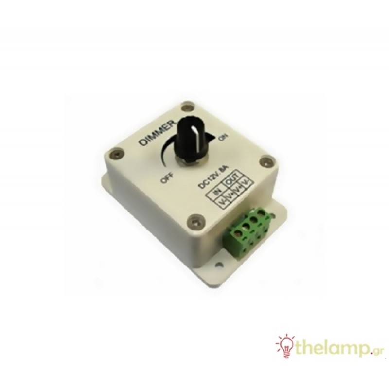 Controller dimmer με ποτενσιόμετρο για led ταινία 12 - 24V DC 8A 96-192W