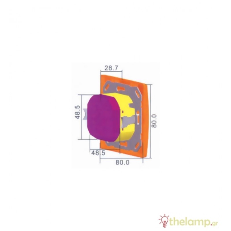 Ανιχνευτής κίνησης τοίχου λευκός 500W 230V 160° ST02A IP20 Starlux