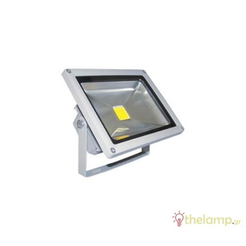 Προβολέας led 20W 230V day light 6500K ασημί/μαύρος ZGETGD179 DL ZHL