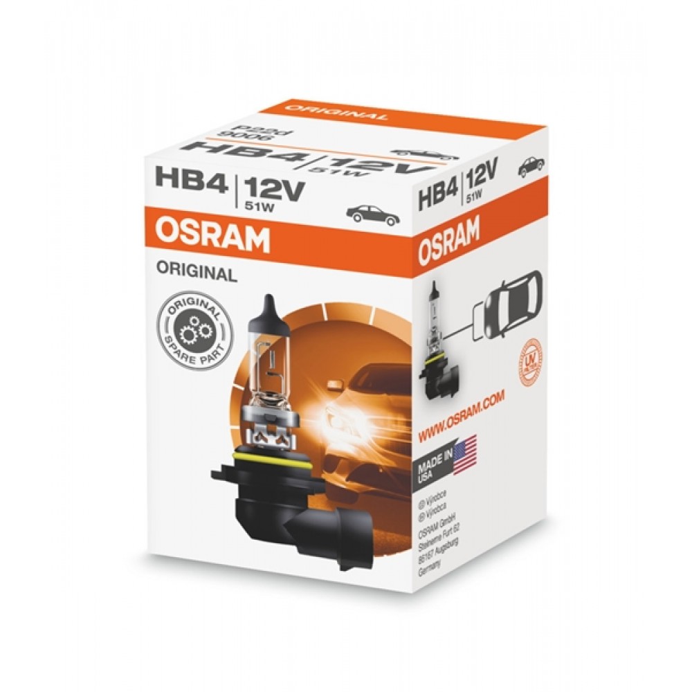 Osram 12V 51W P22d HB4 +15% Original Line 9006