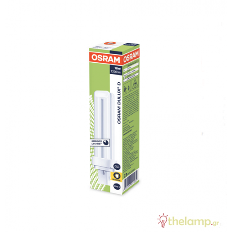 Φθόριο 18W/827 G24D-2 warm white 2700K Dulux D Osram