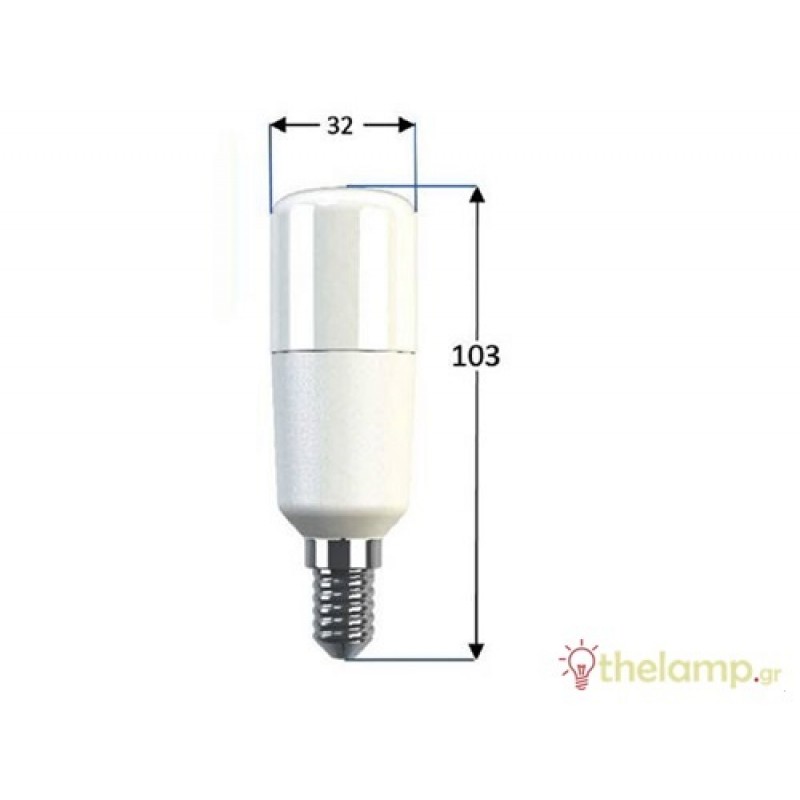 Led σωληνωτή T37 100-240V 7W E14  cool white 4000Κ General Electric