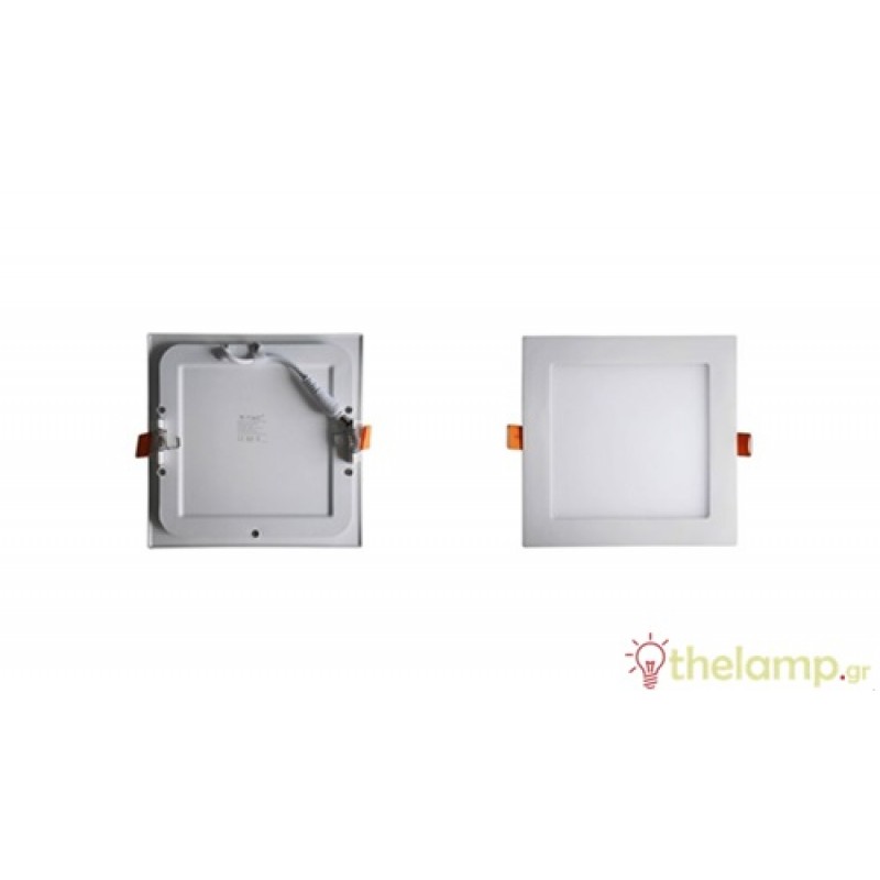 Φωτιστικό led panel χωνευτό 18W 240V 120° day light 6000K τετράγωνο 4871 VT-1807SQ V-TAC