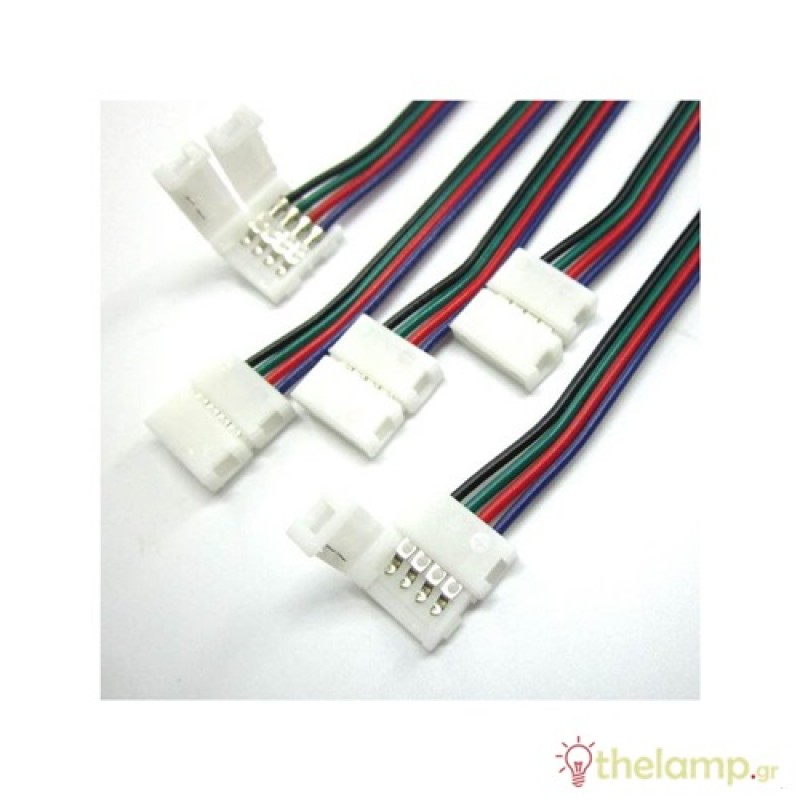 Αντάπτορας ταινίας led RGB 5050 4pin με καλώδιο μονός 3502 V-TAC