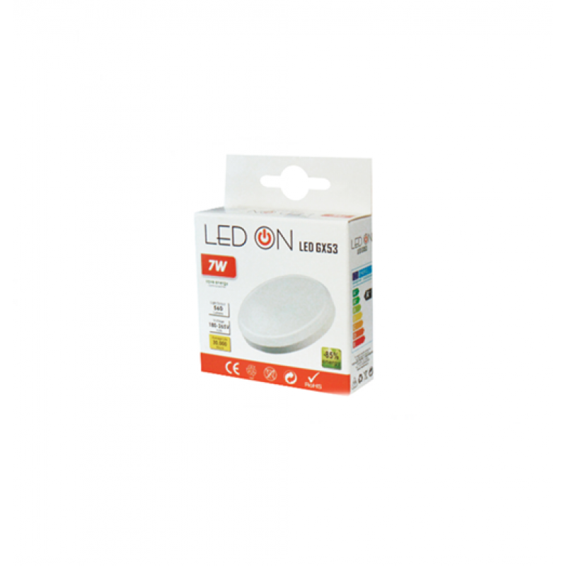 Led 7W GX53 220-240V warm white 3000K LedOn