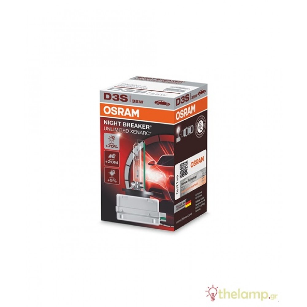 Osram 42V 35W PK32d-5 D3S +70% cool white 4300K Xenon Night Breaker Unlimited 66340XNB