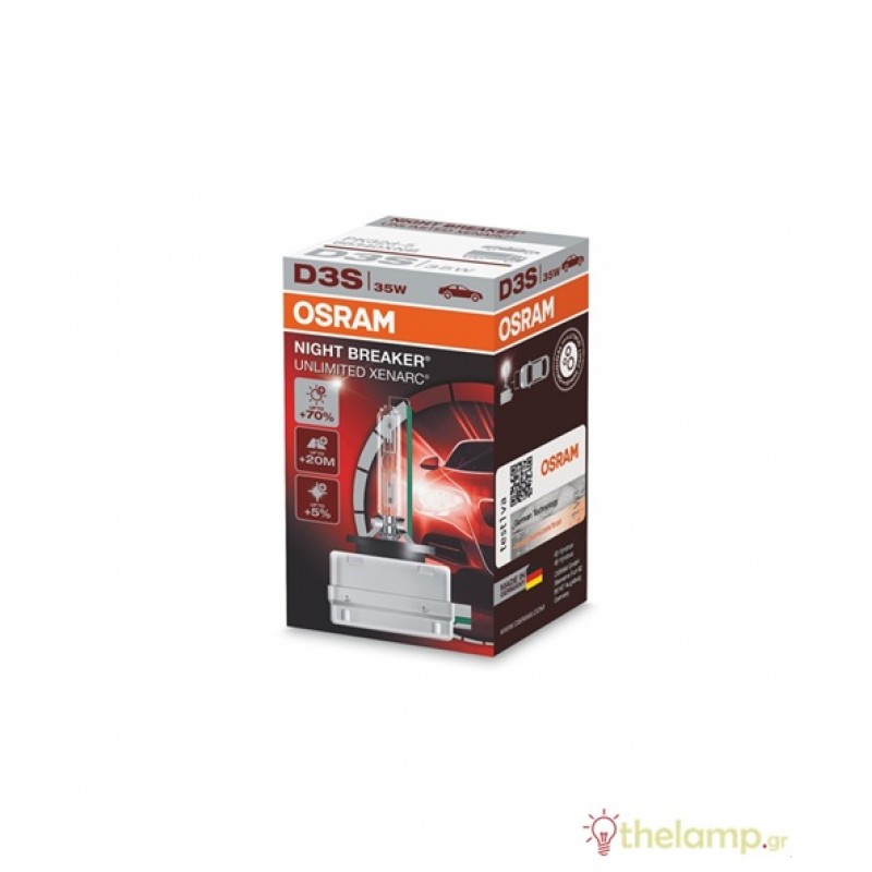 Osram 42V 35W PK32d-5 D3S +70% cool white 4300K Xenon Night Breaker Unlimited 66340XNB
