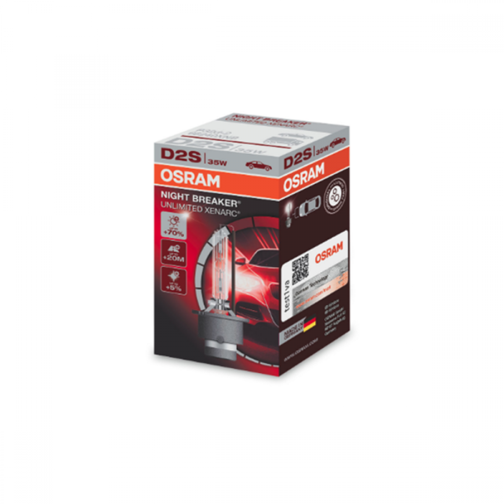 Osram 85V 35W P32d-2 D2S +70% cool white 4300K Xenon Night Breaker Unlimited 66240XNB