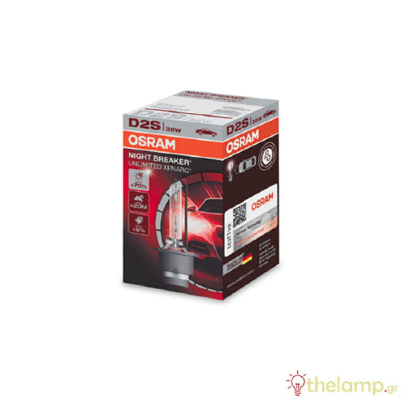 Osram 85V 35W P32d-2 D2S +70% cool white 4300K Xenon Night Breaker Unlimited 66240XNB