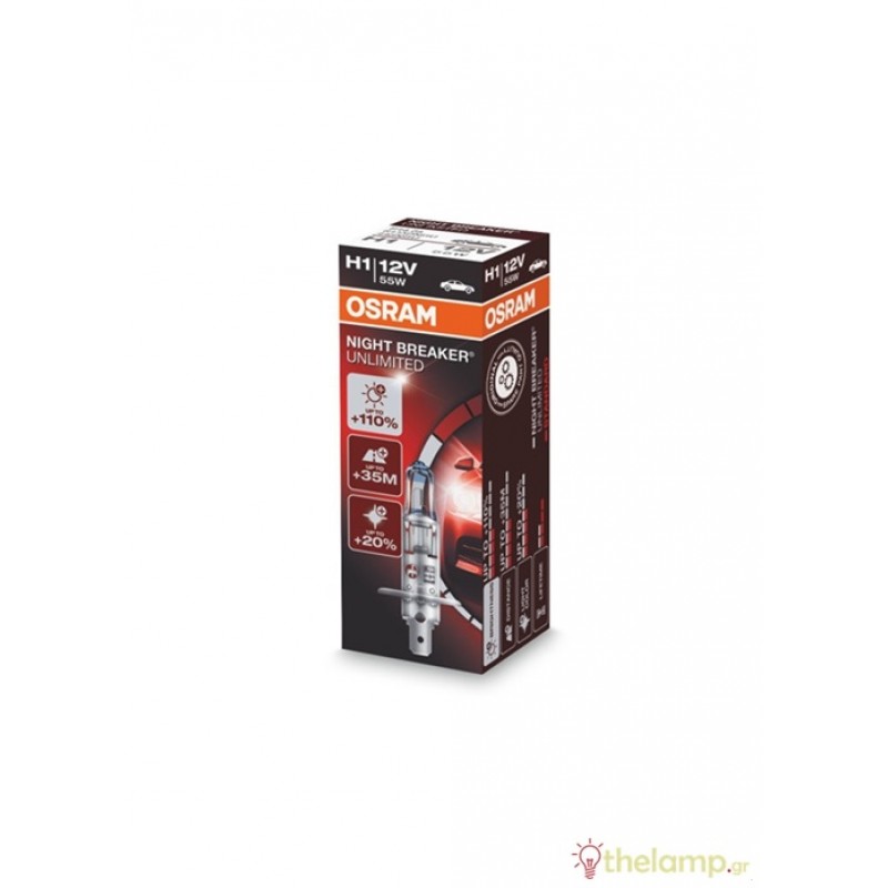 Osram 12V 55W P14.5s H1 +110% Night Breaker Unlimited 64150NBU