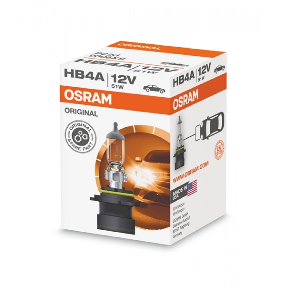 Osram 12V 51W P22d HB4 +15% Original Line 9006XS
