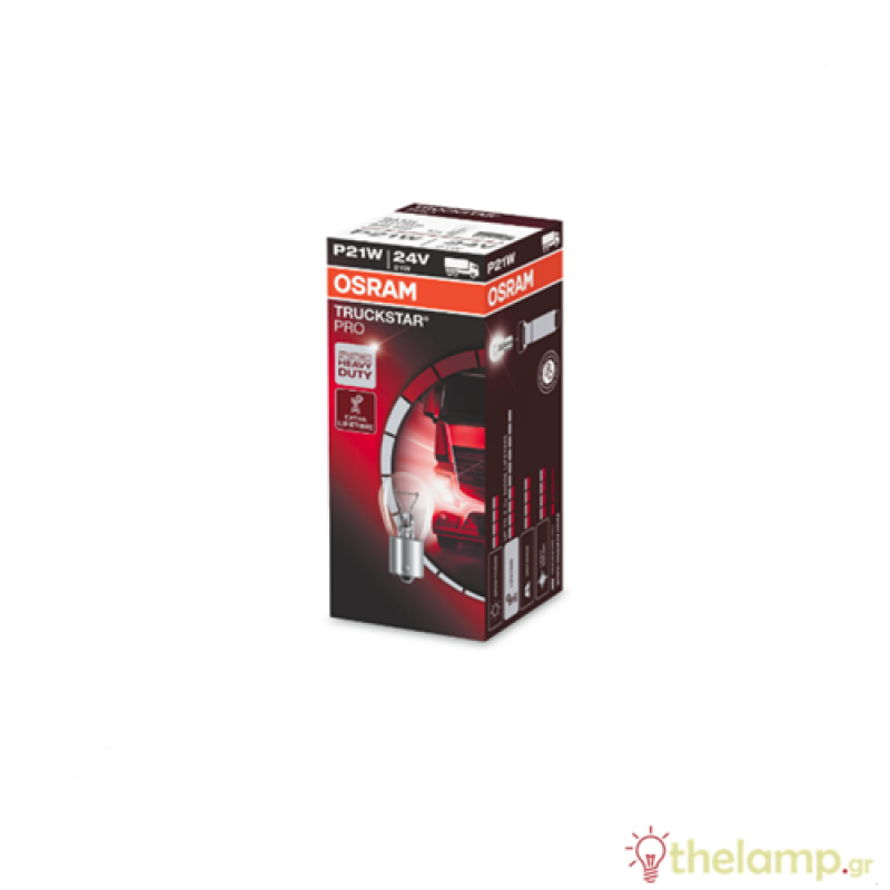 Osram 24V 21W BA15s P21W +15% Truckstar 7511TSP