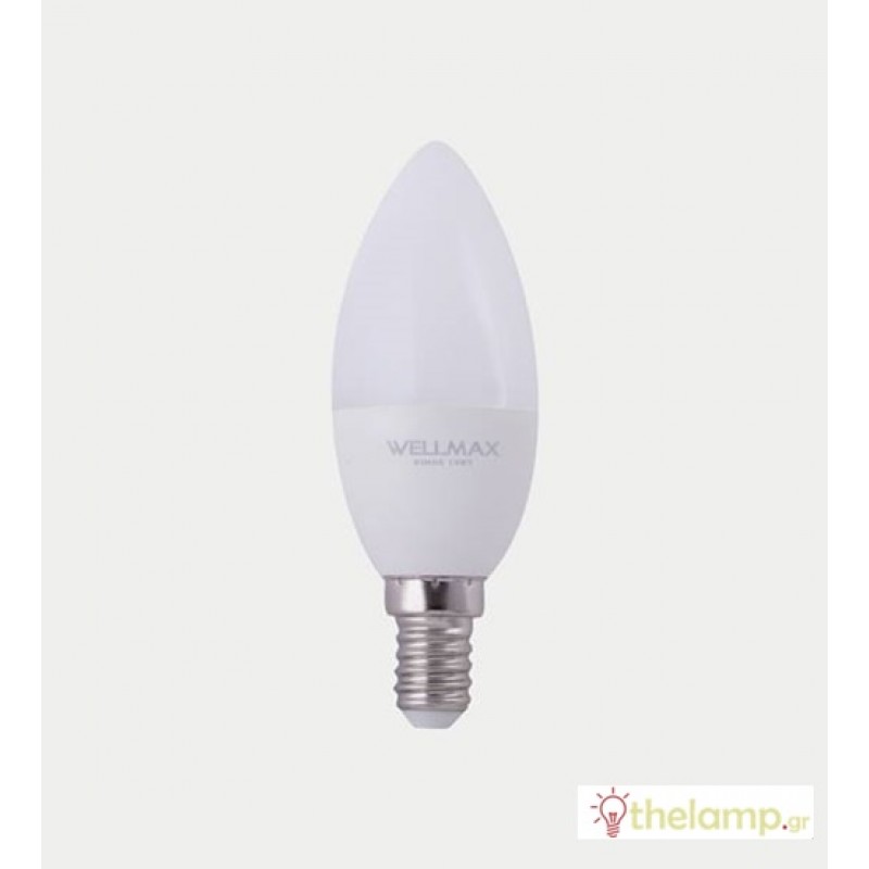 Led κερί B40 4.8W E14 175-265V cool white 4000K Wellmax