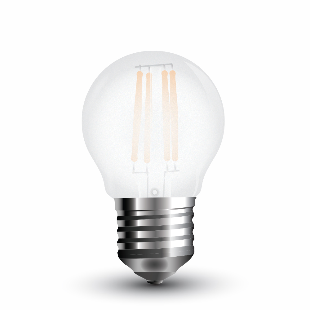Led mini globe filament G45 4W E27 240V frost cover day light 6400K 4497 VT-1974 V-TAC