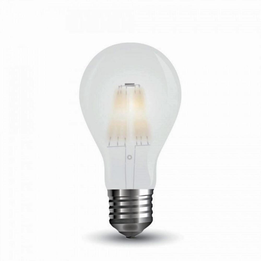 Led κοινή filament A60 7W E27 220-240V frost cover cool white 4000K 7182 VT-2047 V-TAC