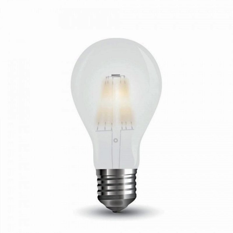 Led κοινή filament A60 220-240V 7W E27 frost cover cool white 4000K 7182 VT-2047 V-TAC