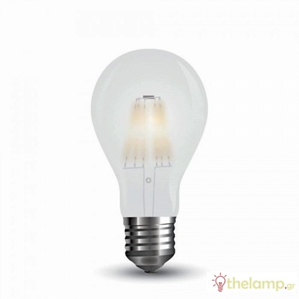 Led classic bulb filament A60 7W E27 220-240V frost cover day light 6400K 7183 VT-2047 V-TAC