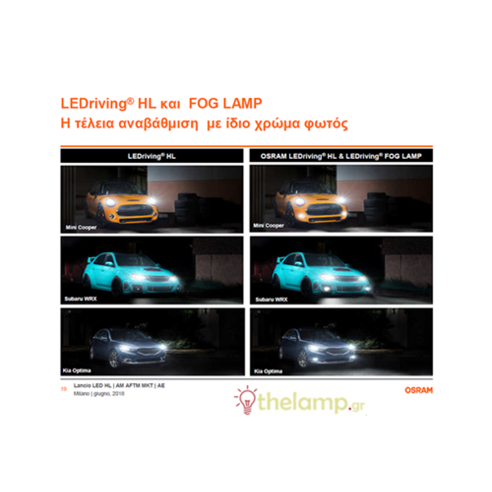 Osram Led 12V 13W PY20d H10 day light 5800K LEDriving Fog Lamp DUO BOX 9645CW