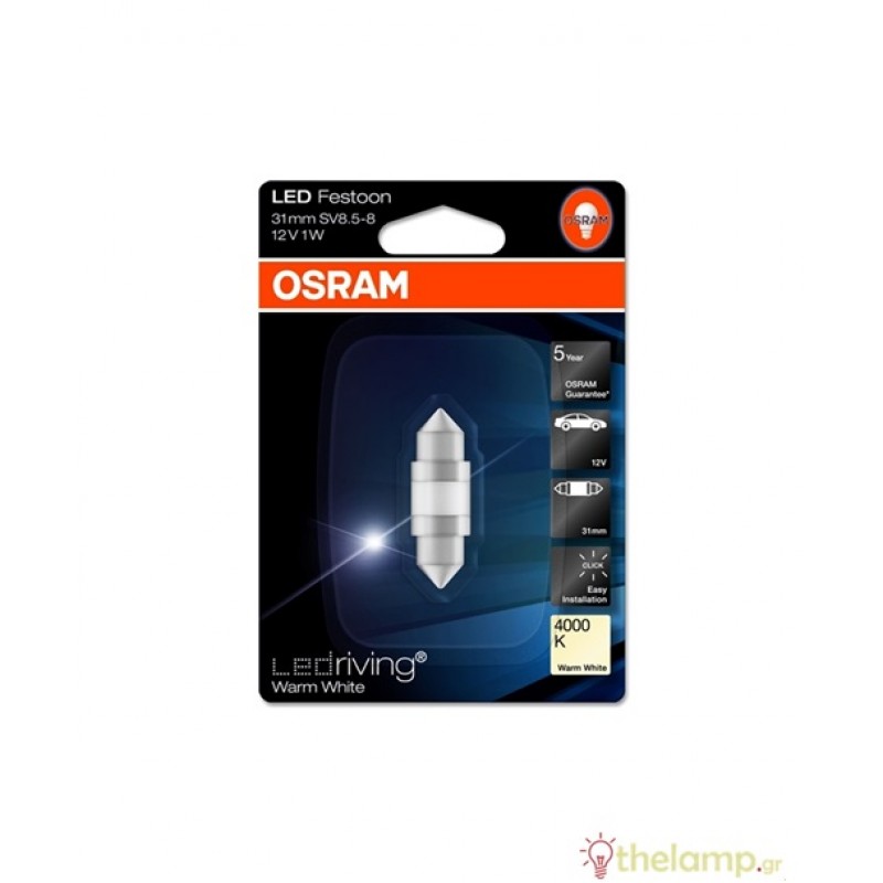 Osram Led 12V 1.4W SV8.5-8 C5W cool white 4000K LEDriving Premium BLI1 6498WW-01B