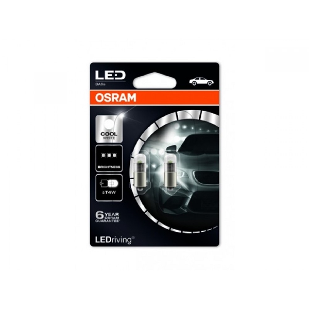 Osram Led 12V 1W BA9s T4W day light 6000K LEDriving Premium DUO blister 3850CW-02B