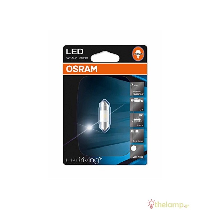 Osram Led 12V 0.5W SV8.5-8 C5W day light 6000K LEDriving Standard BLI1 6431CW-01B