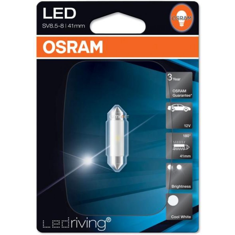Osram Led 12V 0.5W SV8.5-8 C5W day light 6000K LEDriving Standard BLI1 6441CW-01B