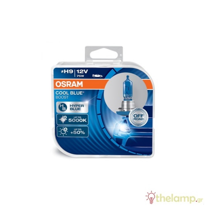 Osram 12V 75W PGJ19-5 H9 +50% Cool Blue Boost DUO BOX 62213CBB-HCB