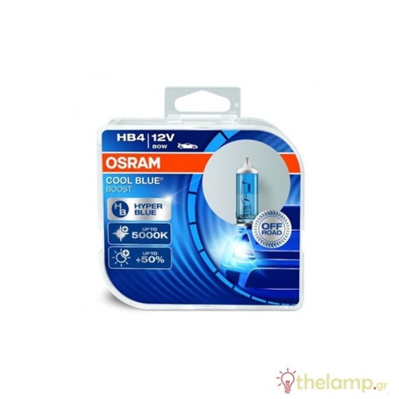 Osram 12V 80W P22d HB4 +50% Cool Blue Boost DUO BOX 69006CBB-HCB