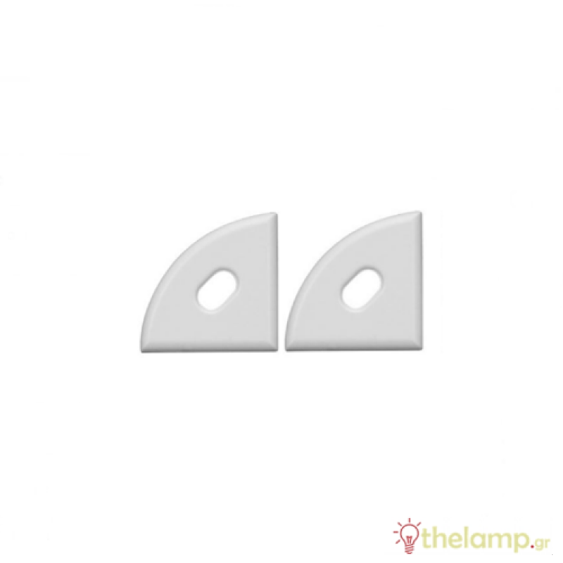 Τερματική τάπα με τρύπα για προφίλ αλουμινίου γωνιακό IP20 Φos_me