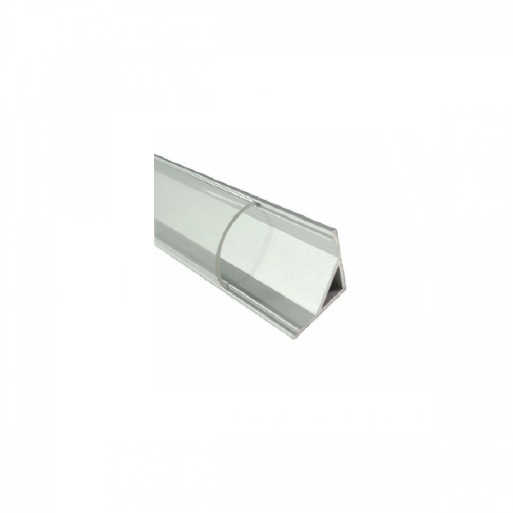 Cover for aluminum profiles angular 2m clear IP20 Fos_me