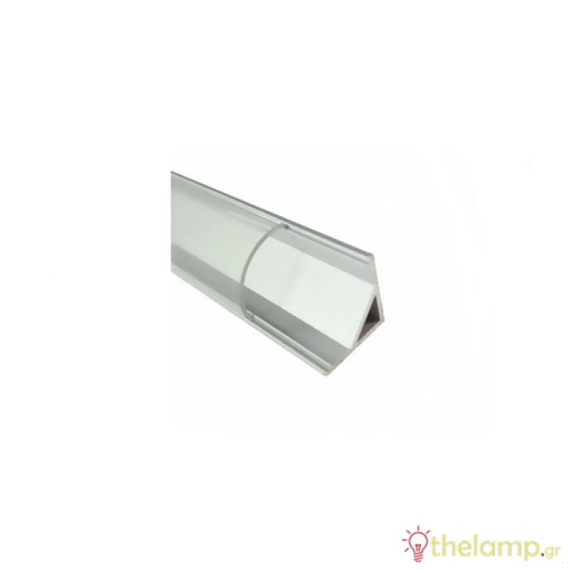 Cover for aluminum profiles angular 2m clear IP20 Fos_me