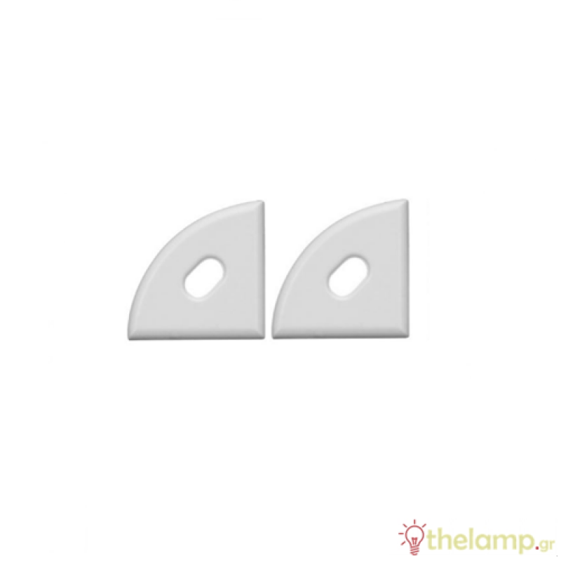 Τερματική τάπα με τρύπα για προφίλ αλουμινίου γωνιακό IP20 Φos_me