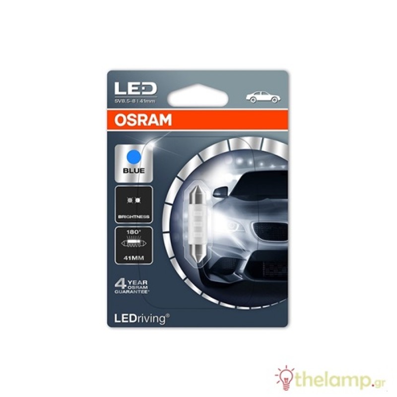 Osram Led 12V 0.5W SV8.5-8 C5W μπλε LEDriving Standard BLI1 6441BL-01Β