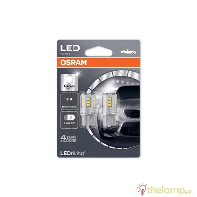 Osram Led 12V 2.5W W3x16d W21W day light 6000K LEDriving Standard DUO blister 7705CW-02