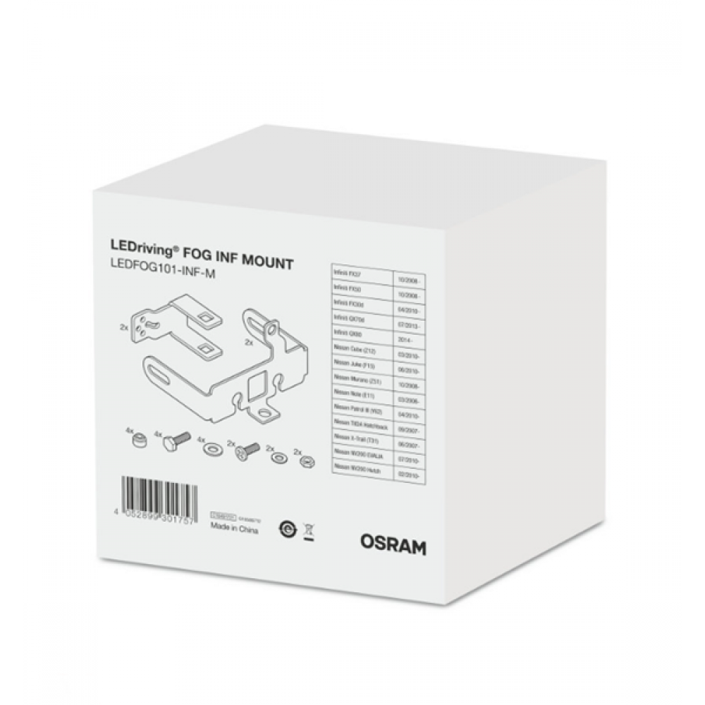 Mounting bracket for motorcycle lantern Infiniti BOX1 LEDFOG101-INF-M Osram