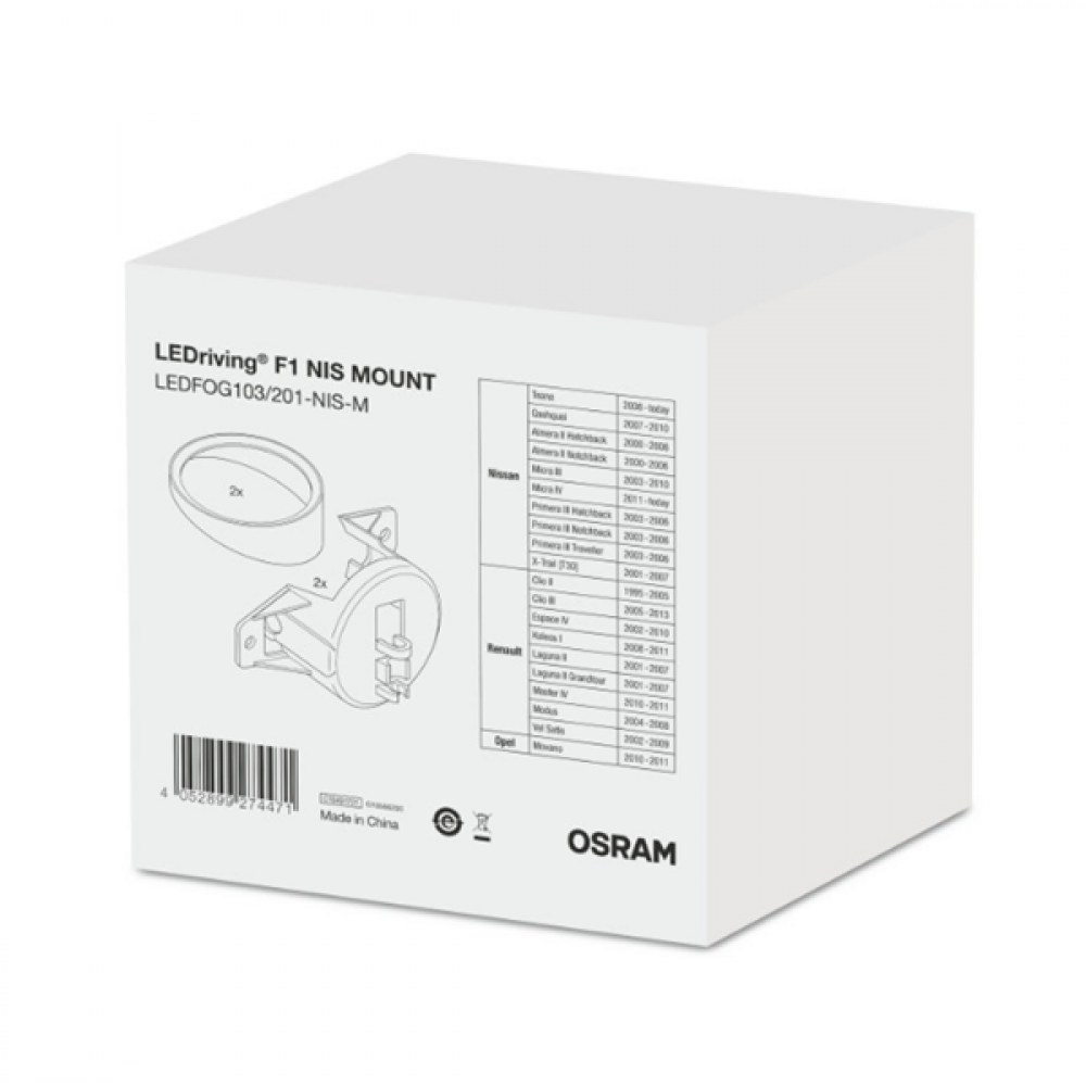 Mounting bracket for motorcycle lantern Nissan BOX1 LEDFOG103/201-NIS-M Osram