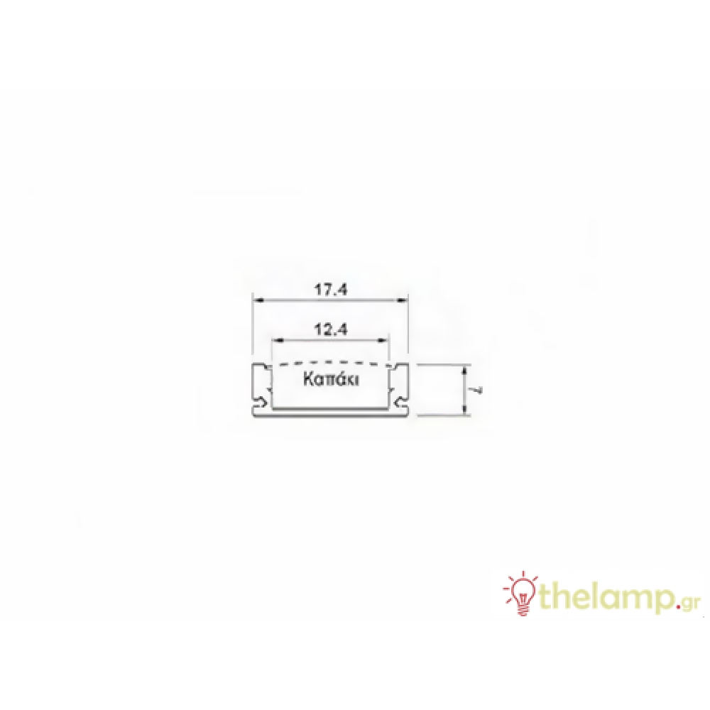 Aluminum profile 2m for Led strips IP20 Fos_me