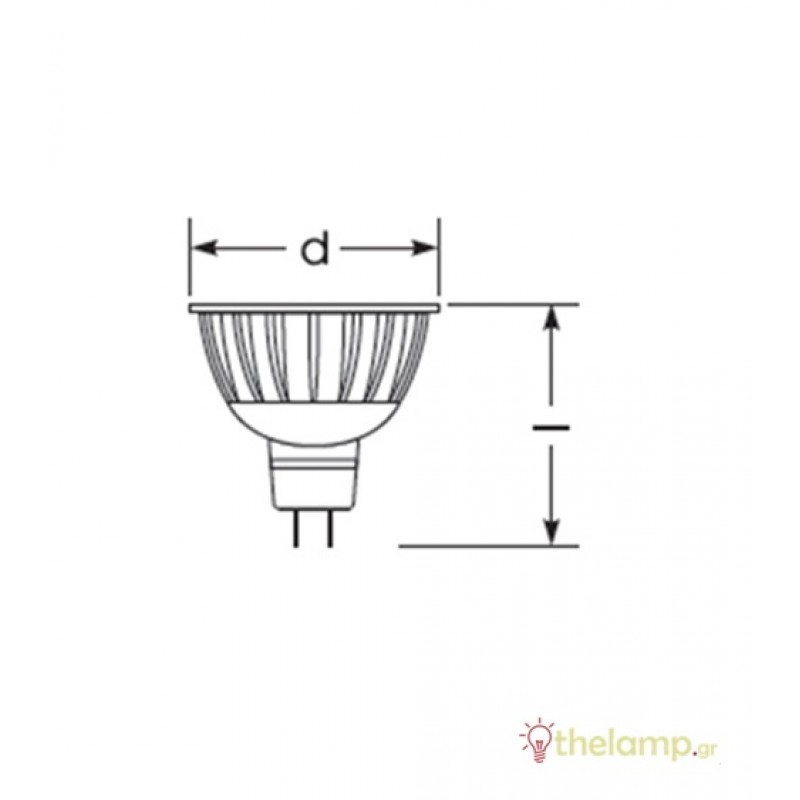 Led σποτ GU5.3 4.6W MR16 12V warm white 2700K 36° Radium
