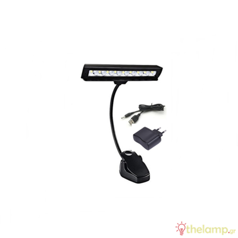 Φωτιστικό γραφείου led day light 5000K μαύρο HLK-190